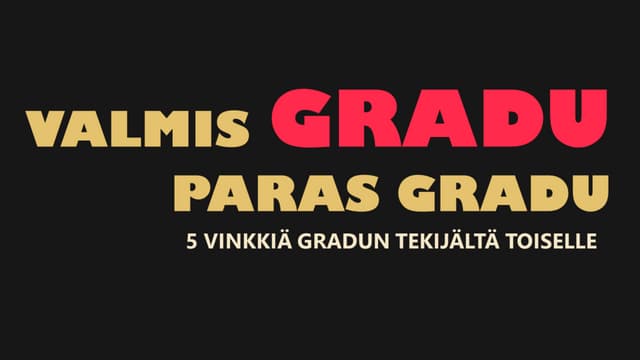 Valmis gradu paras gradu