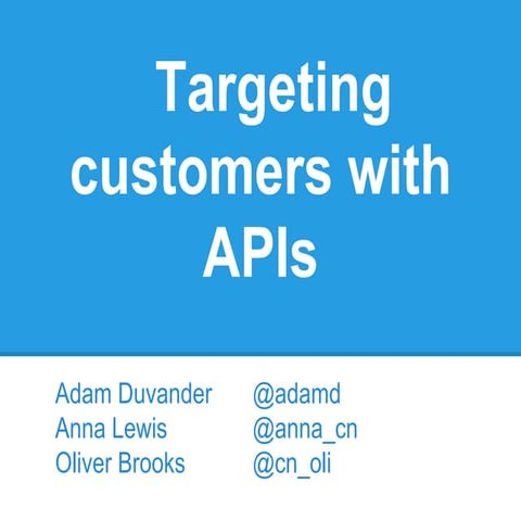 ValoBox - Targeting Customers with APIs