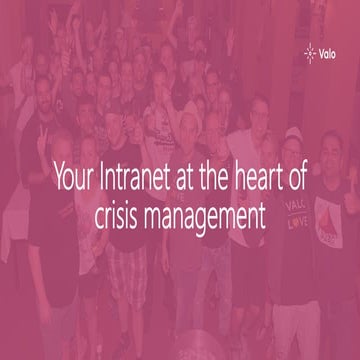 Valo Webinar: Your intranet at the heart of crisis management