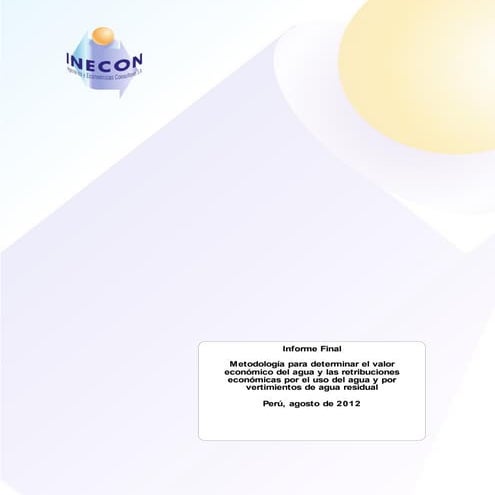 Valor económico del agua vertimento residual