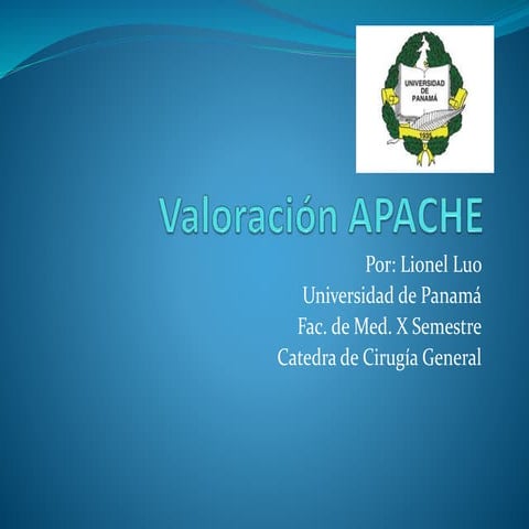 Valoración apache | PPTX