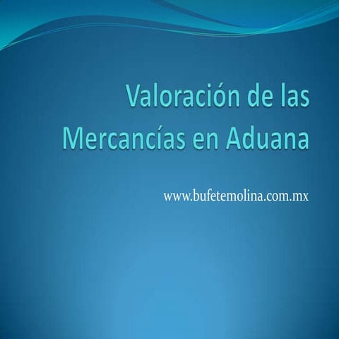 Valoración de las mercancías en aduana.