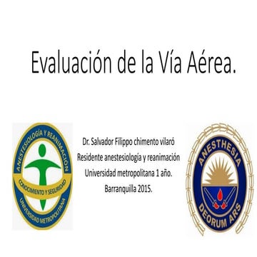 Valoracion de la via aerea, predictores.