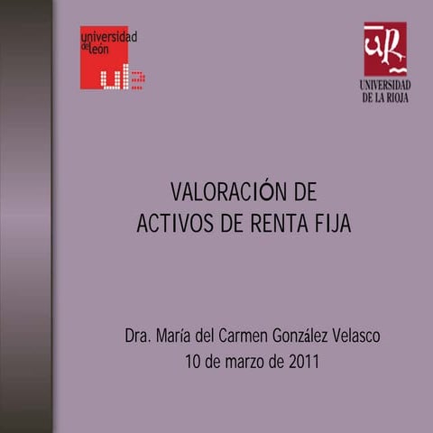 Inversiones en valores de renta fija | PPTX