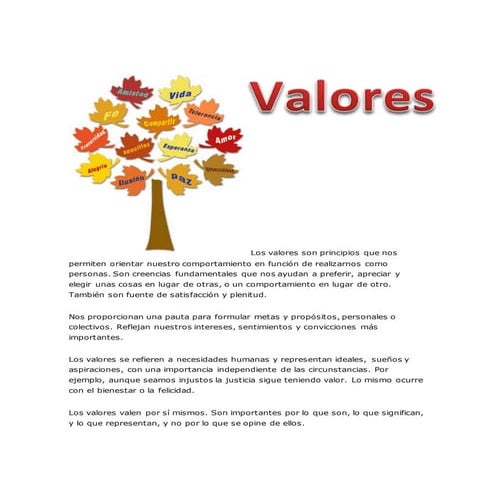 los valores