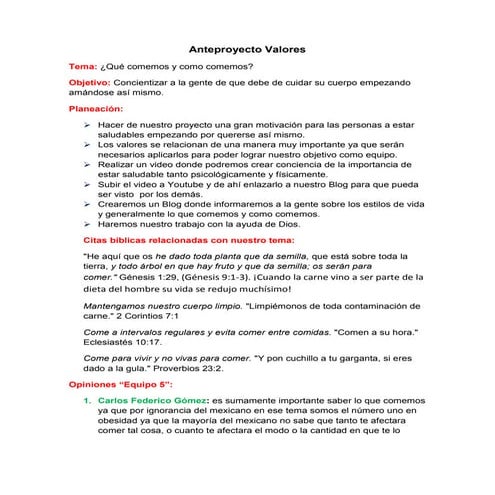 Principios Morales y Religiosos de la Salud