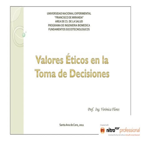 Autoestima, Valores y toma de decisiones | PDF