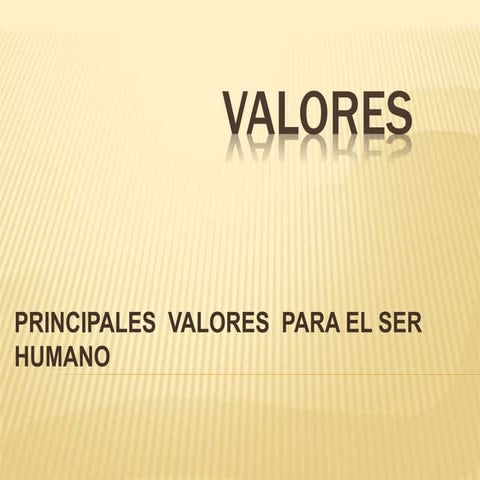 Valores humanos 