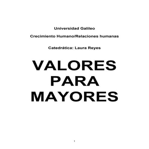 Valoresparamayores