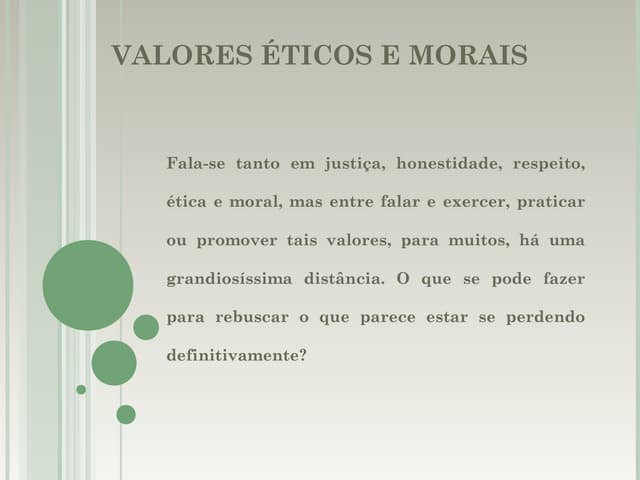 Valores éticos e morais | PPT