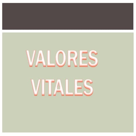 Valores vitales