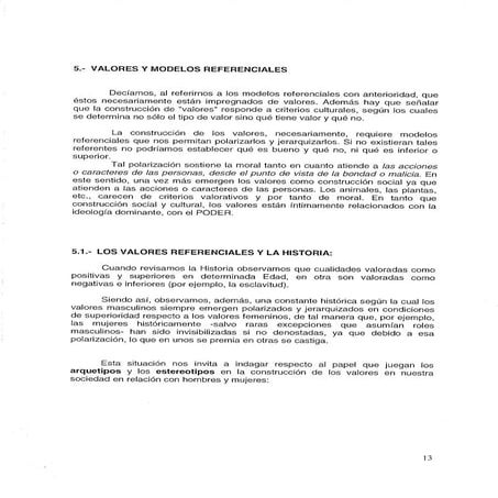 Valores y modelos referenciales