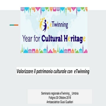 Valorizzare il patrimonio culturale con e twinning