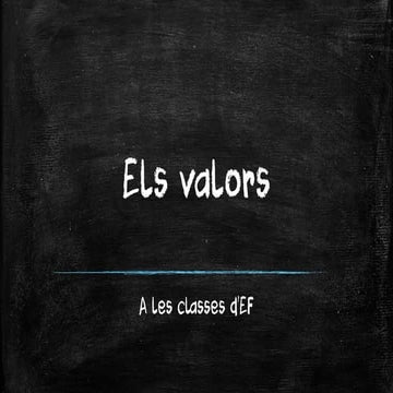 Valors de les classes EF