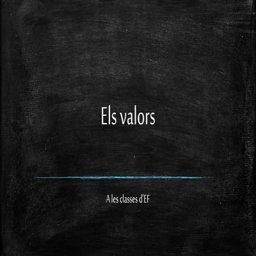 Valors de les classes EF