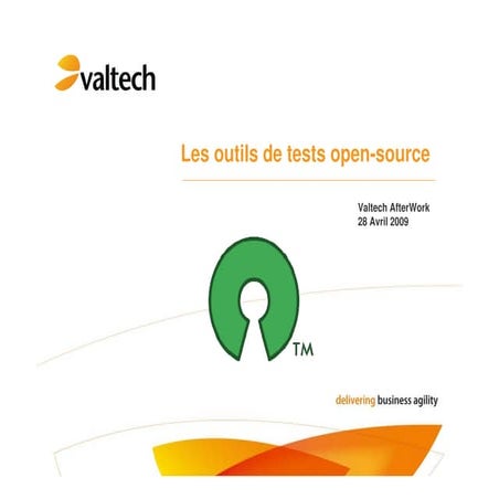 Outils de tests open-source