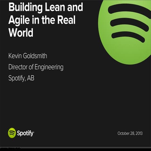 Building Lean and Agile in the Real World