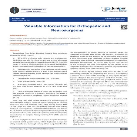 Valuable info for orthopedic and neurosurgeons specializing in spinal injuries