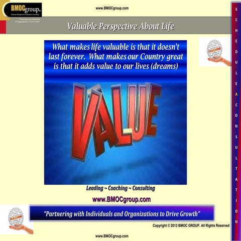 Valuable Perspective About Life