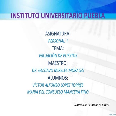 Valuacion de puestos