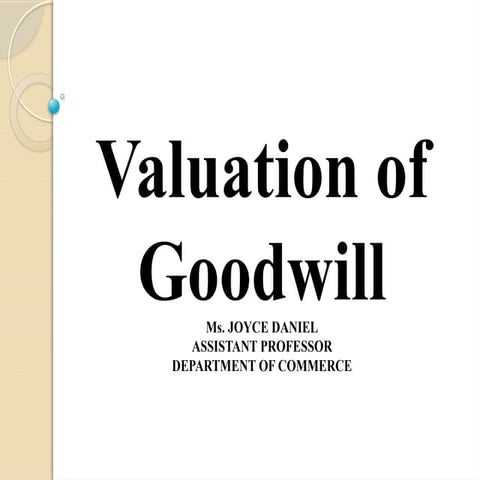 Valuation of goodwill | PPTX