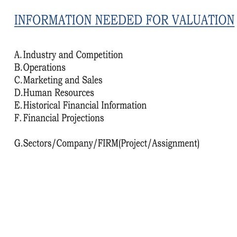 Valuation 