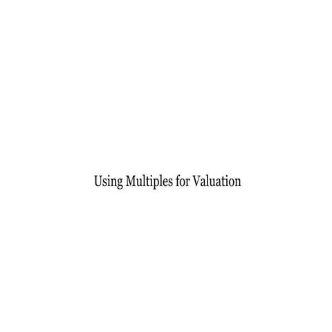 Valuation multiples