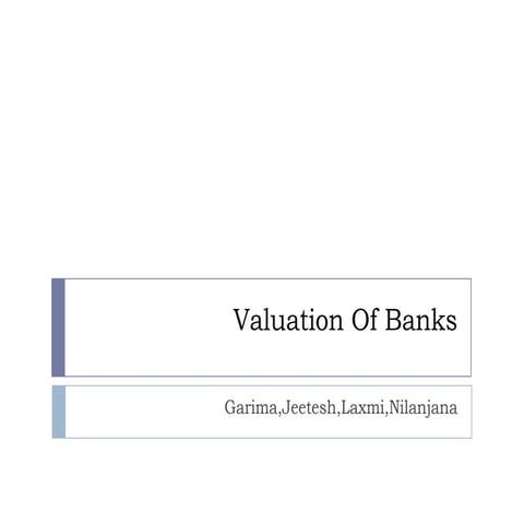 Valuation of Banks