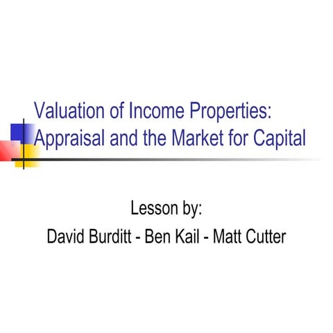 Valuation of income properties