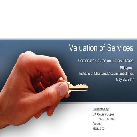 Valuation of services