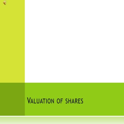 Valuation of shares
