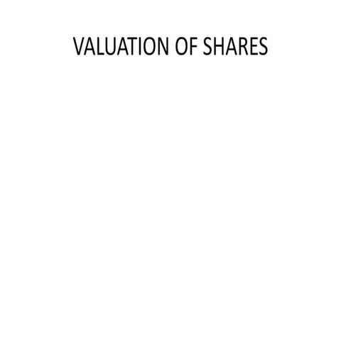 Valuation of shares