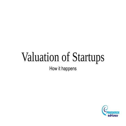 Valuation of startups