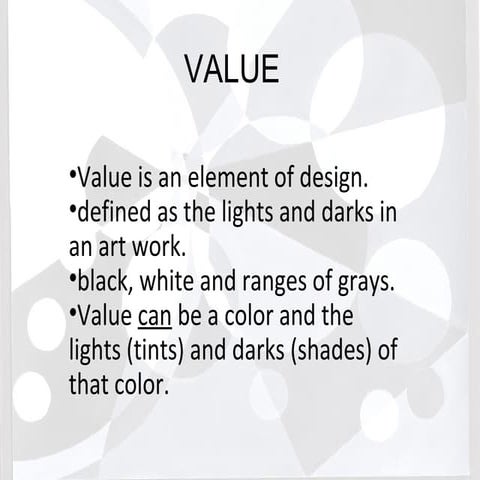 Value: Drawing and the art element of value