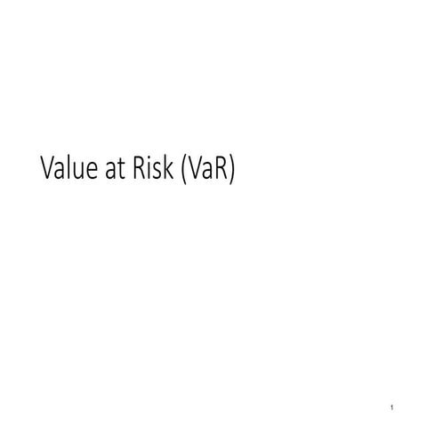 Value-at-Risk-VaR 1 zzzzzzzzzzzzzzzzzzzz | PPT