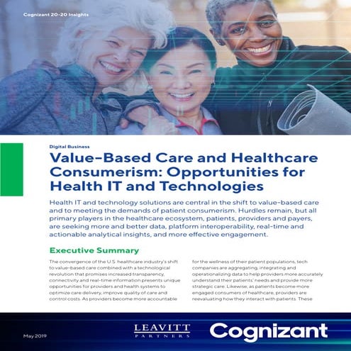 Value-Based Care and Healthcare Consumerism: Opportunities for Health IT and ...