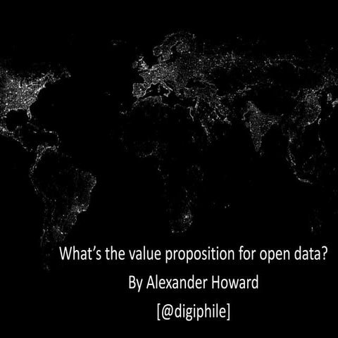 Value proposition of open government data