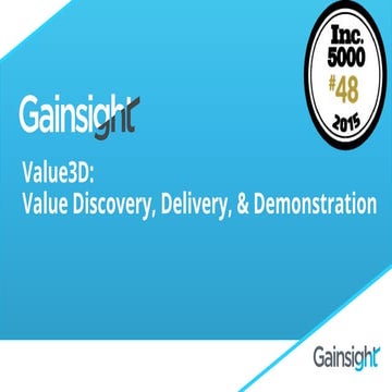 Introducing Value3D – How Gainsight Discovers, Delivers, and Demonstrates Value