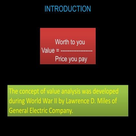 Value analysis