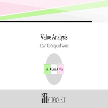 Value Analysis: How Lean Thinking Defines Value