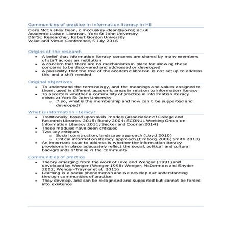 Value and Virtue 2016