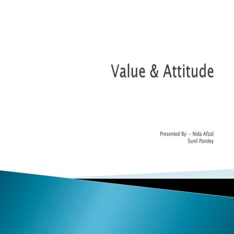 Value & attitude ppt