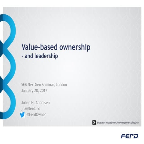 Value based ownership Johan Andresen | PDF