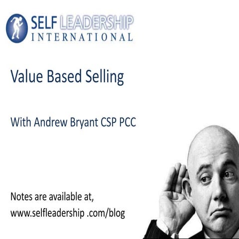 Value Based Selling