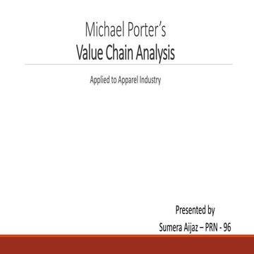 Value chain analysis