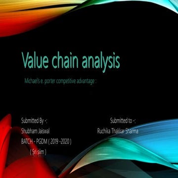 Value chain analysis