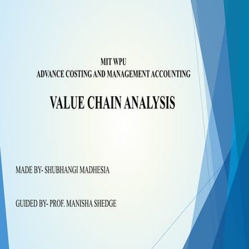 Value chain analysis 