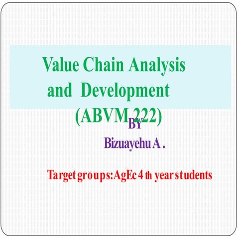 Agricultural value chain analysis | PPTX