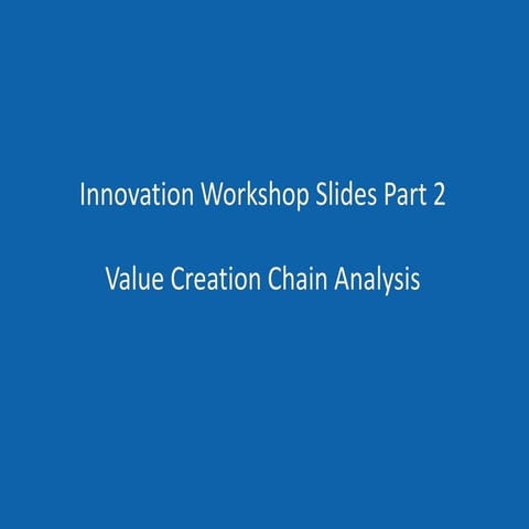 Value chain analysis for nanomaterials   presentation workshop