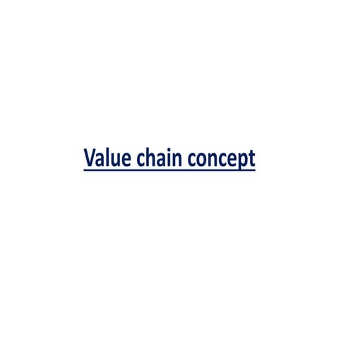 Value chain concept